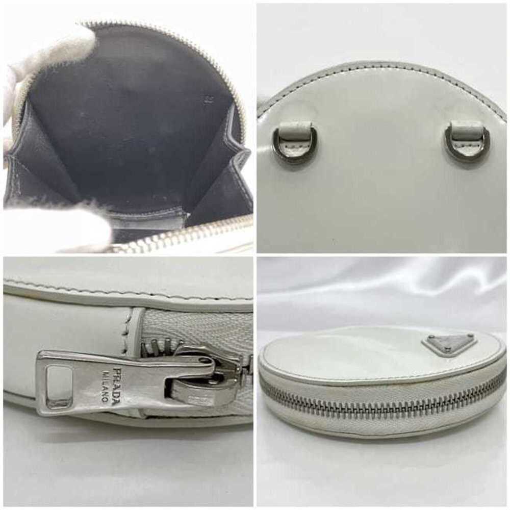 PRADA White Leather Pochette Shoulder Bag - Picture 6 of 11